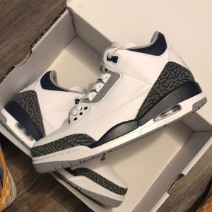 Midnight Navy Blue Air Jordan 3s